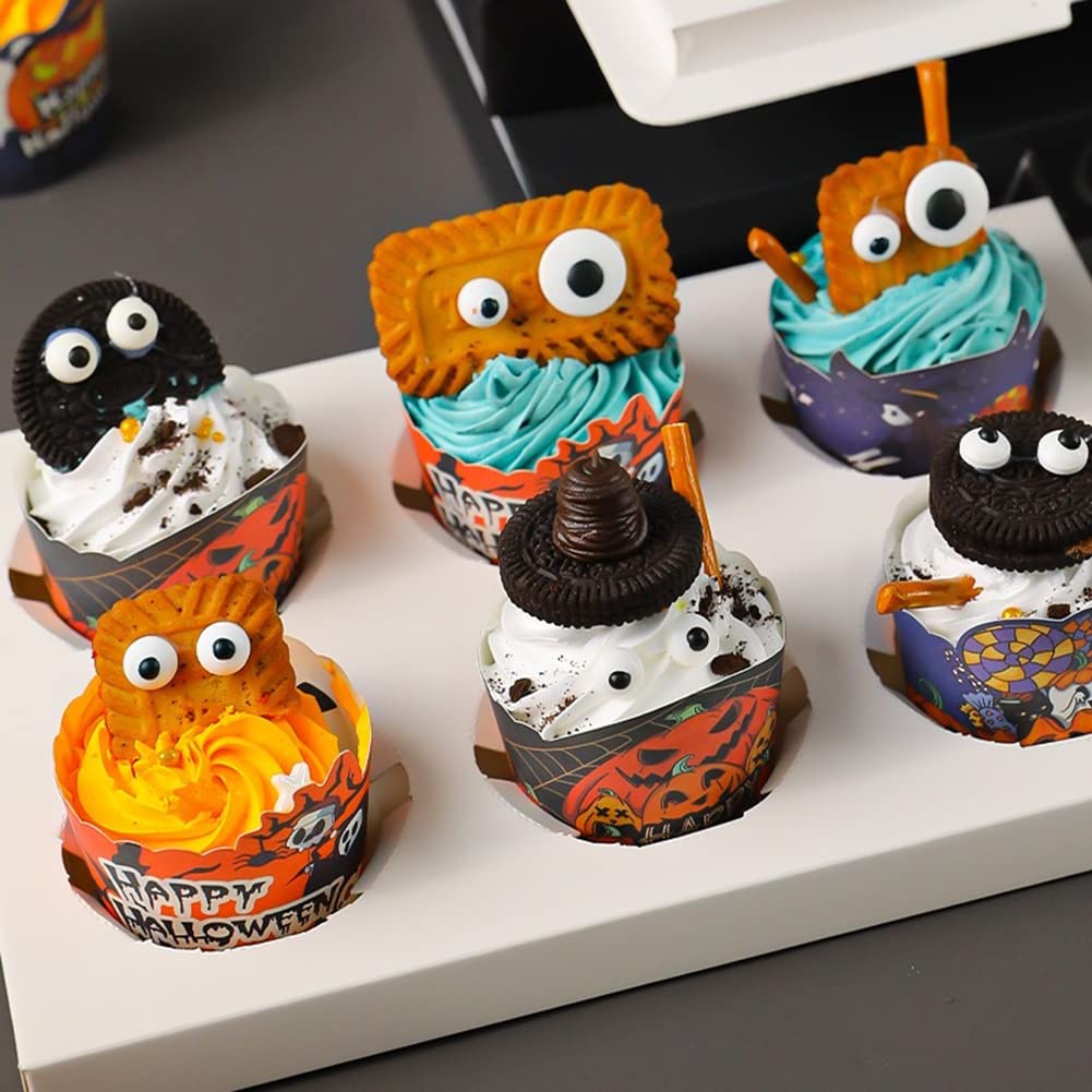 Sentovac Small Candy Eyes For Decorating | Edible Candy Eyeballs Sprinkles For Halloween Christmas | Cake And Cupcake Topper Decorations | 1 Bottle 2.75Oz Edible Eyes (1Cm)
