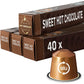 REAL COFFEE Hot Chocolate Pods, Compatible with Nespresso, 40 Aluminum Capsules, Perfect for Kids or Café Mocha
