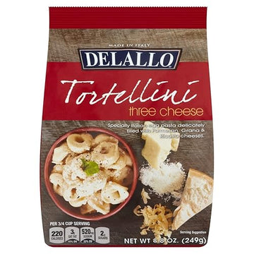 Delallo Three-Cheese Tortellini Pasta 8.8Oz Package 12-Pack