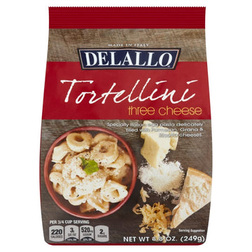 Delallo Three-Cheese Tortellini Pasta 8.8Oz Package 12-Pack