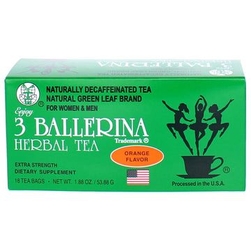 3 Ballerina Tea Extra Strength For Men And Women 3 Boxes Flavored Bundle (Orange, Lemon And Cinnamon Flavors)