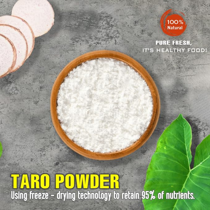 Taro Powder 5.29 Oz (150G) Vietfarmfood: Freeze-Dried Extracted From 100% Pure, Sugar-Free. Used To Mix Mixed Drinks Fresh Fruit