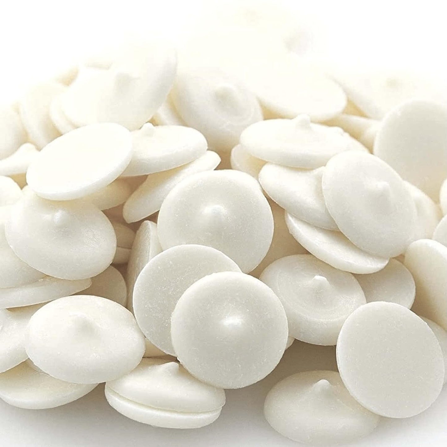 Kidu Pantry Super White Melting Chocolate Wafers 2 Pound Bulk In Resealable Bag - Valentines Day Chocolate