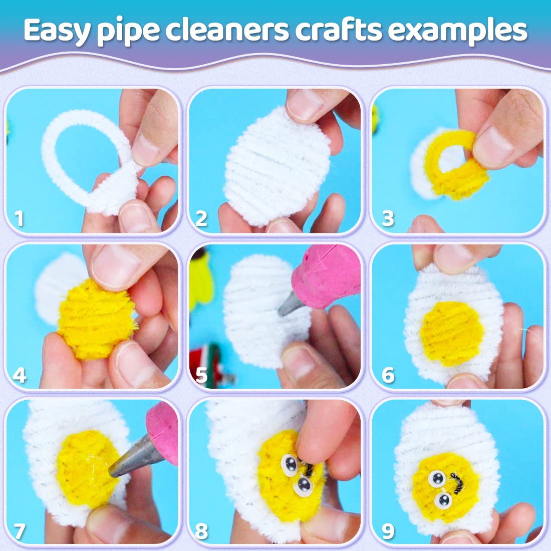 Praisebank Pipe Cleaners For Crafts (200Pcs In Dark Blue), 12 Inch Long Pipe Cleaners, Dark Blue Pipe Cleaners.
