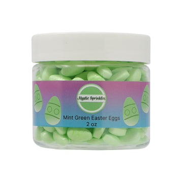 Mystic Sprinkles Easter Candy Shapes Sprinkles (Mint Green Easter Eggs, 2Oz Jar)