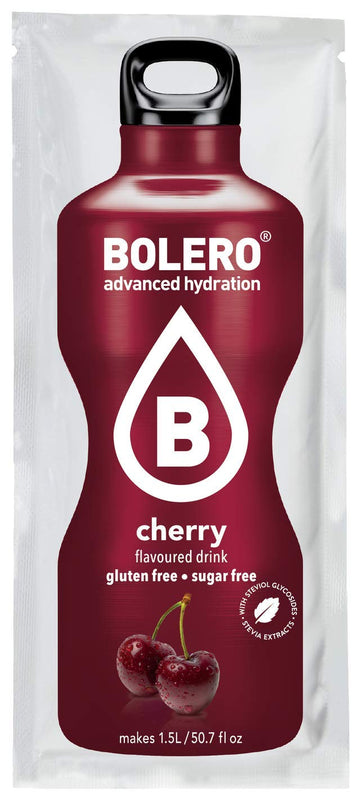 BOLERO Cherry Flavored Sugar Free Drink Mix, Pack of 12 Sachets, Makes 1/2 Gallon Strong Flavor or 1 Gallon Mild Flavor