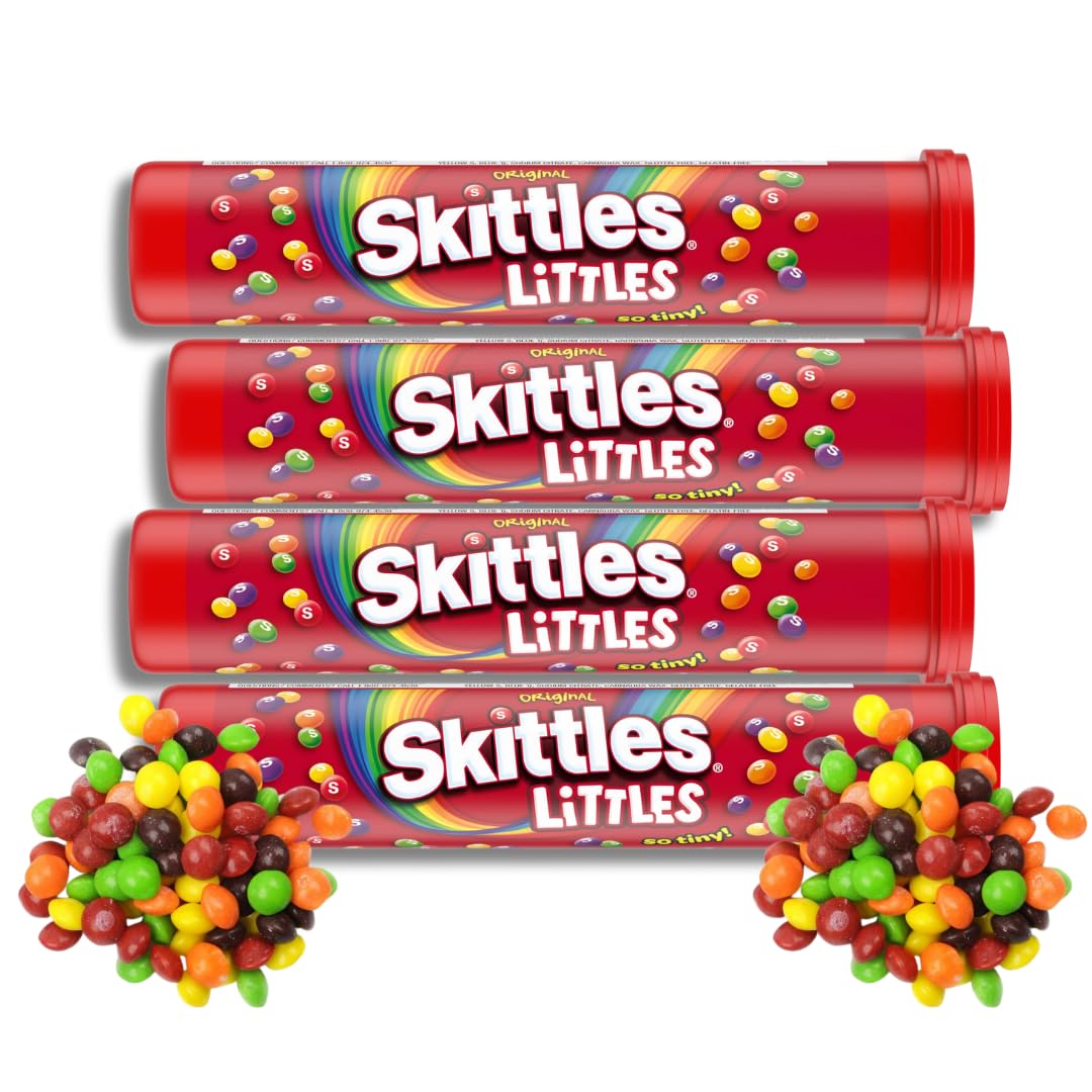 Classic Full Size Candy & Candy Bar Gift Packs By Lyza's Sweets & Treats (Pack of 4, Skittles Littles)