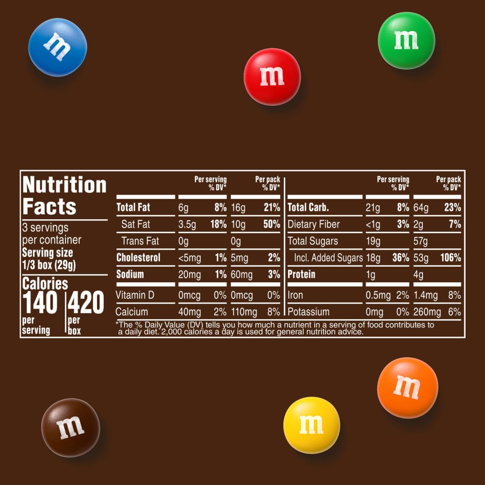 M&M S Milk Chocolate Candy Movie Theater Box, 3.10 Ounce (Pack of 12)