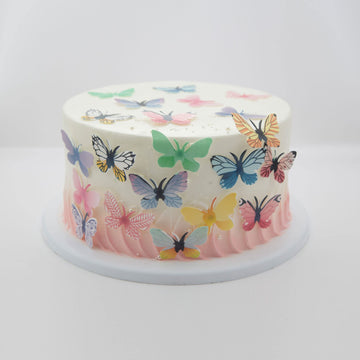 Gyufise 72Pcs Edible Butterfly Cupcake Toppers 3D Colorful Cake Realistic Butterfly Dessert Decoration For Birthday Party Weddin