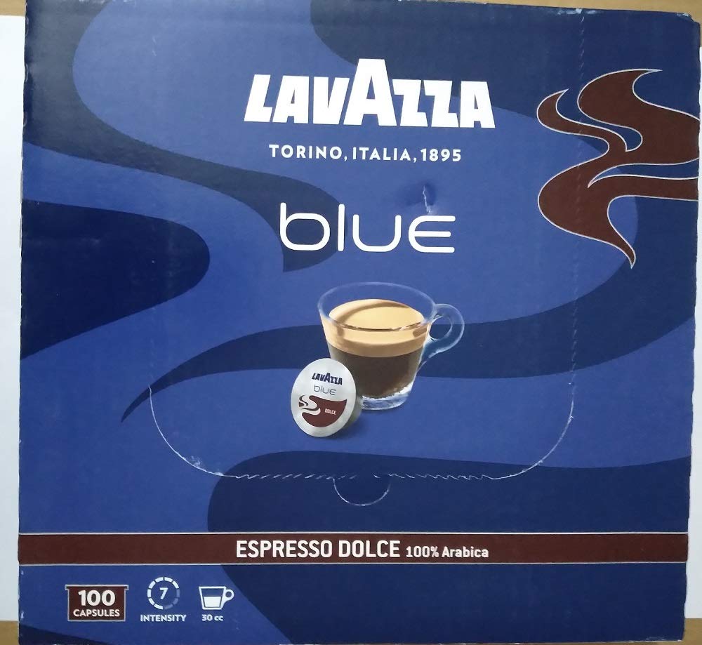 Lavazza BLUE Capsules  Espresso Dolce Coffee Blend  Medium Roast  28.2-Ounce Boxes (Pack of 100)