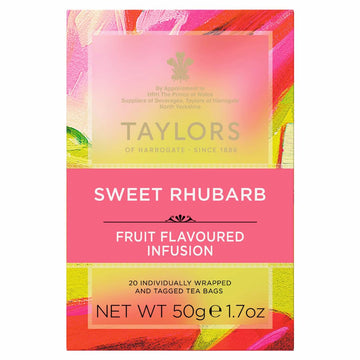 Taylors Of Harrogate Sweet Rhubarb Infusion, 20 Teabags (Pack Of 6)