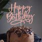 Bejotaa Glitter Happy Birthday Cake Topper, Anniversary Celebration Party Decoration, Birthday Cake Party Decoration Supplies (R