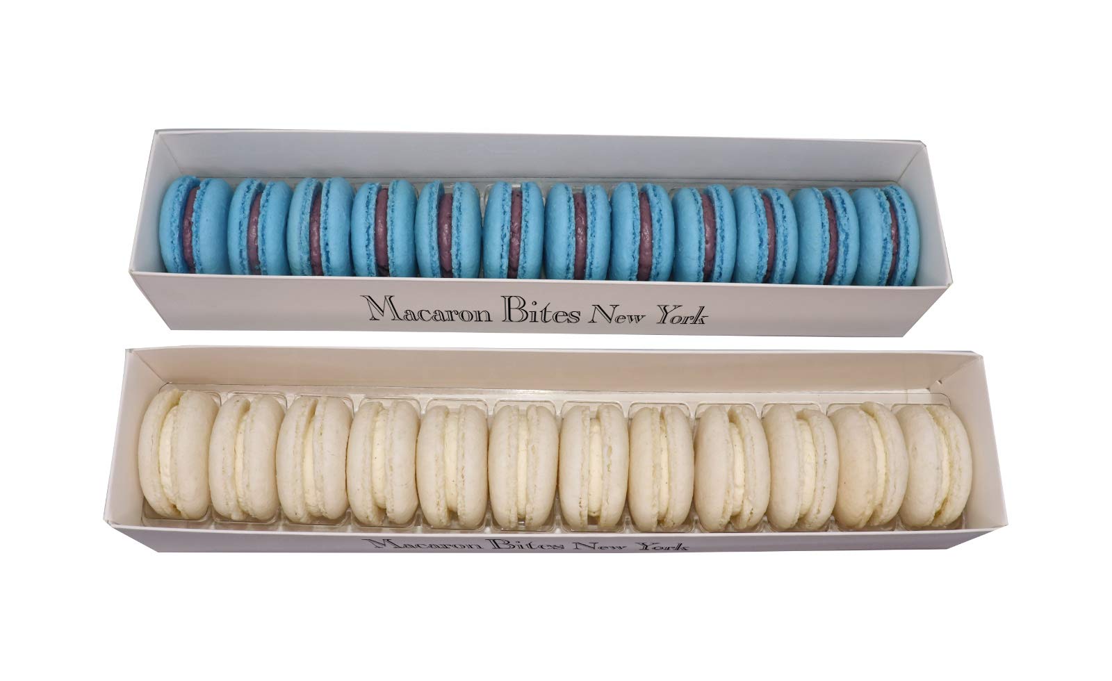 Macaron - Blue And White French Macarons, Gourmet Cookie Gift Box, Macaroon