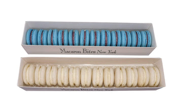Macaron - Blue And White French Macarons, Gourmet Cookie Gift Box, Macaroon