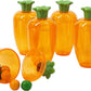 The Dreidel Company Fillable Easter Carrots, 5.5 Plastic Containers, 24-Pack, Bright Orange