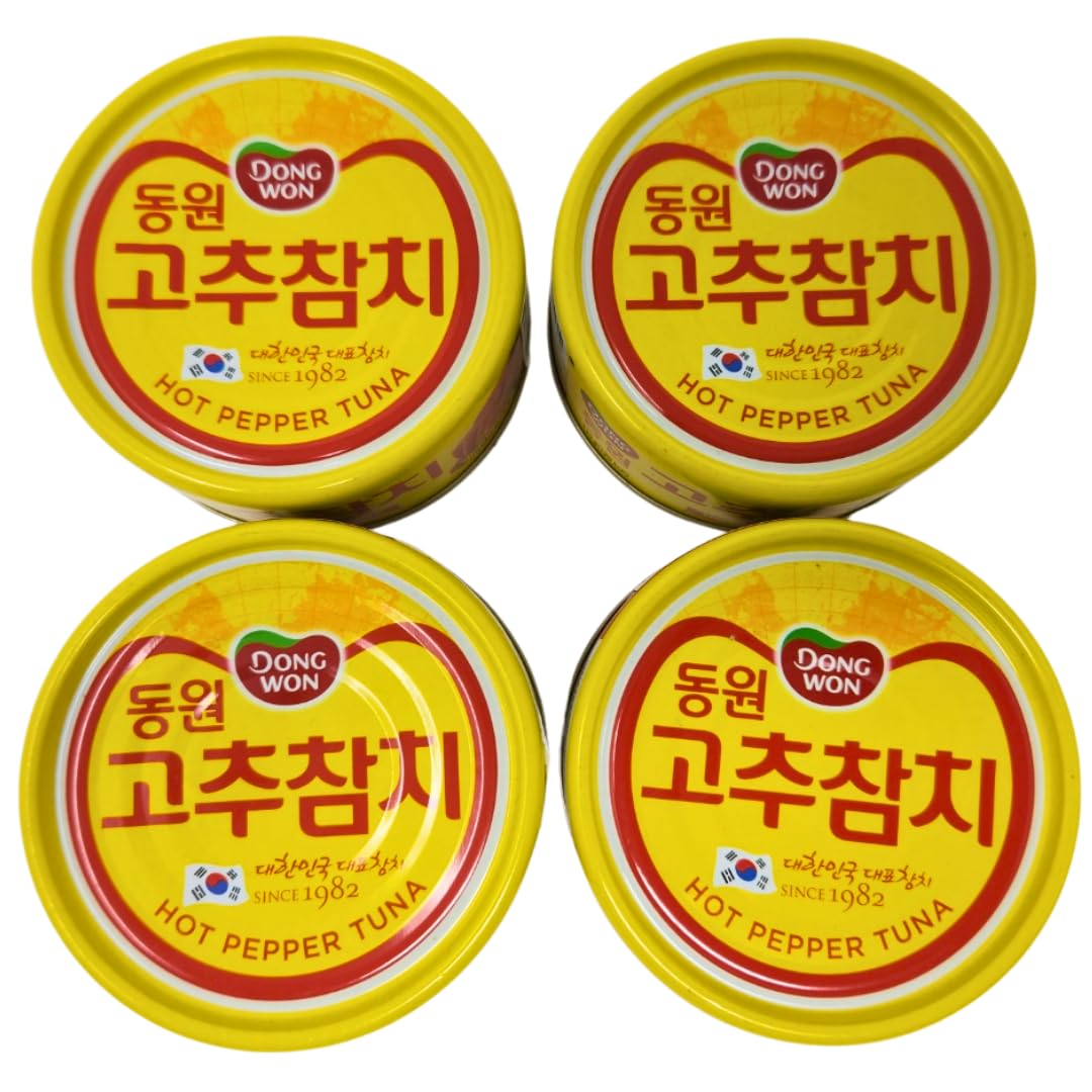 Dongwon Tuna In Hot Pepper Sauce With Vegetables, 135G (4 Pack)