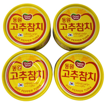 Dongwon Tuna In Hot Pepper Sauce With Vegetables, 135G (4 Pack)