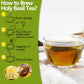 Enhanced 50 Holy Basil Tea Bags, Made With 100% Natural Tulsi Wild Holy Basil Leaves, No Additives & Caffeine Free.