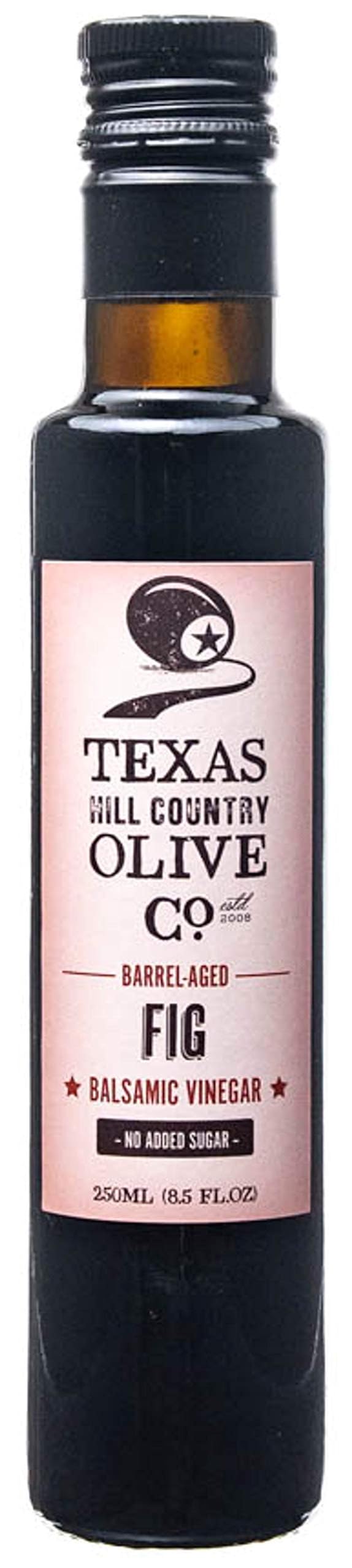 Texas Hill Country Olive Company Fig Balsamic Vinegar - Gourmet, No Artificial Flavors, 8.5 oz