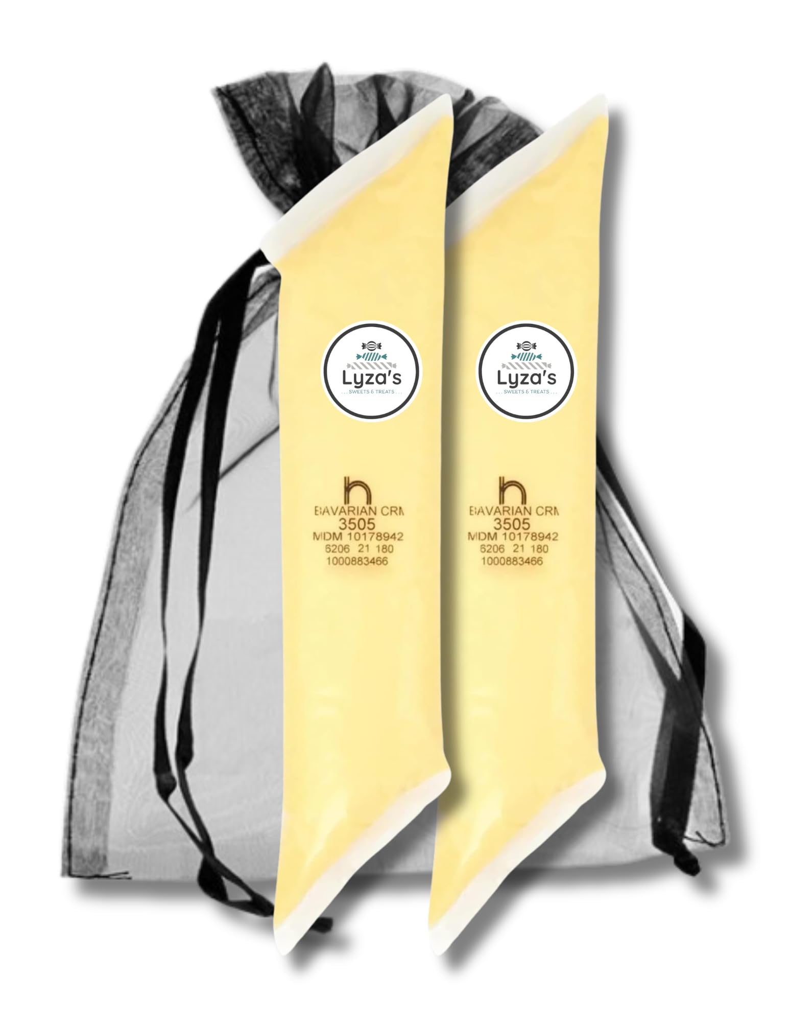Pie & Pastry Filling - 2 LB Bags - Gift Pack of 2 By Lyza's Sweets & Treats (Bavarian Cream)
