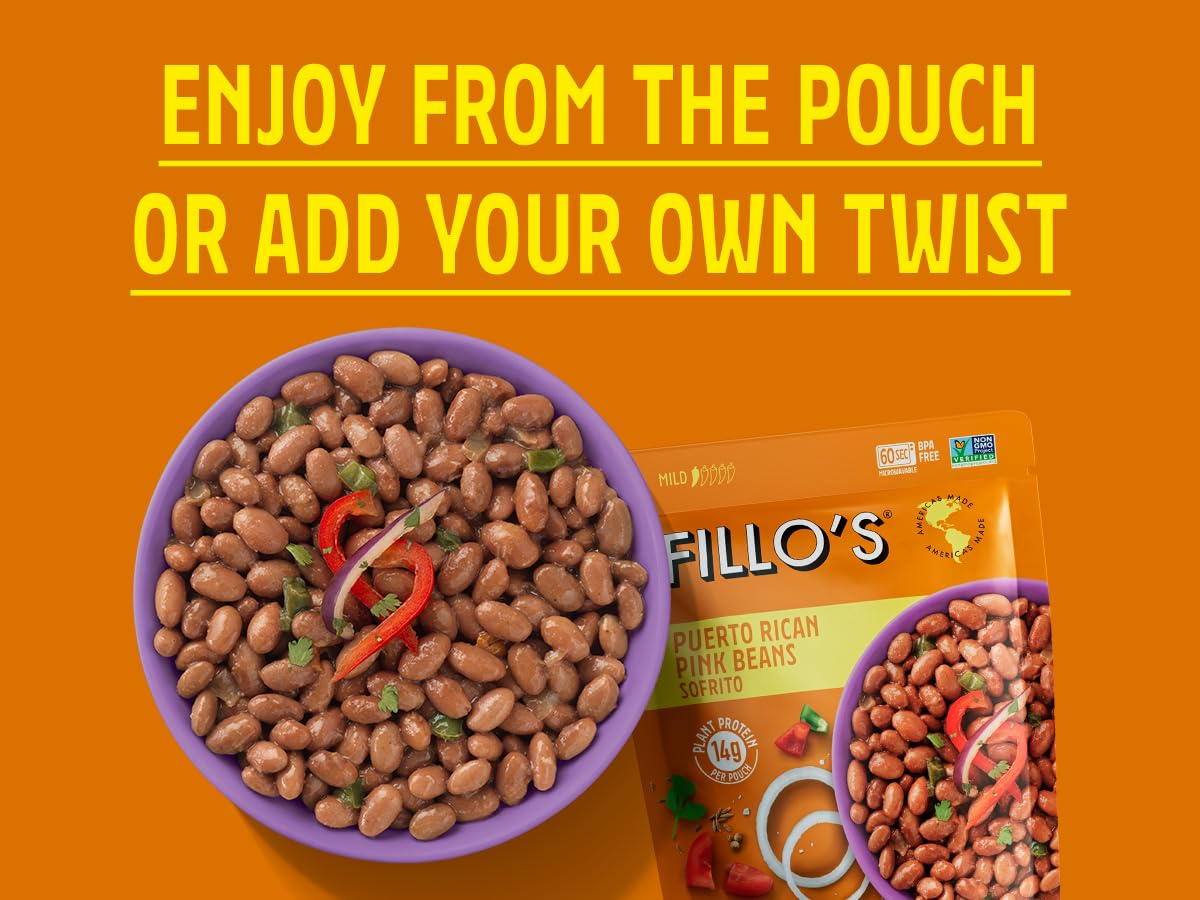Fillo'S Ready To Eat Beans & Lentils Variety Pack | Black Beans, Lentils, Pinto Beans, Mayocoba Beans | Gluten-Free, Preservativ