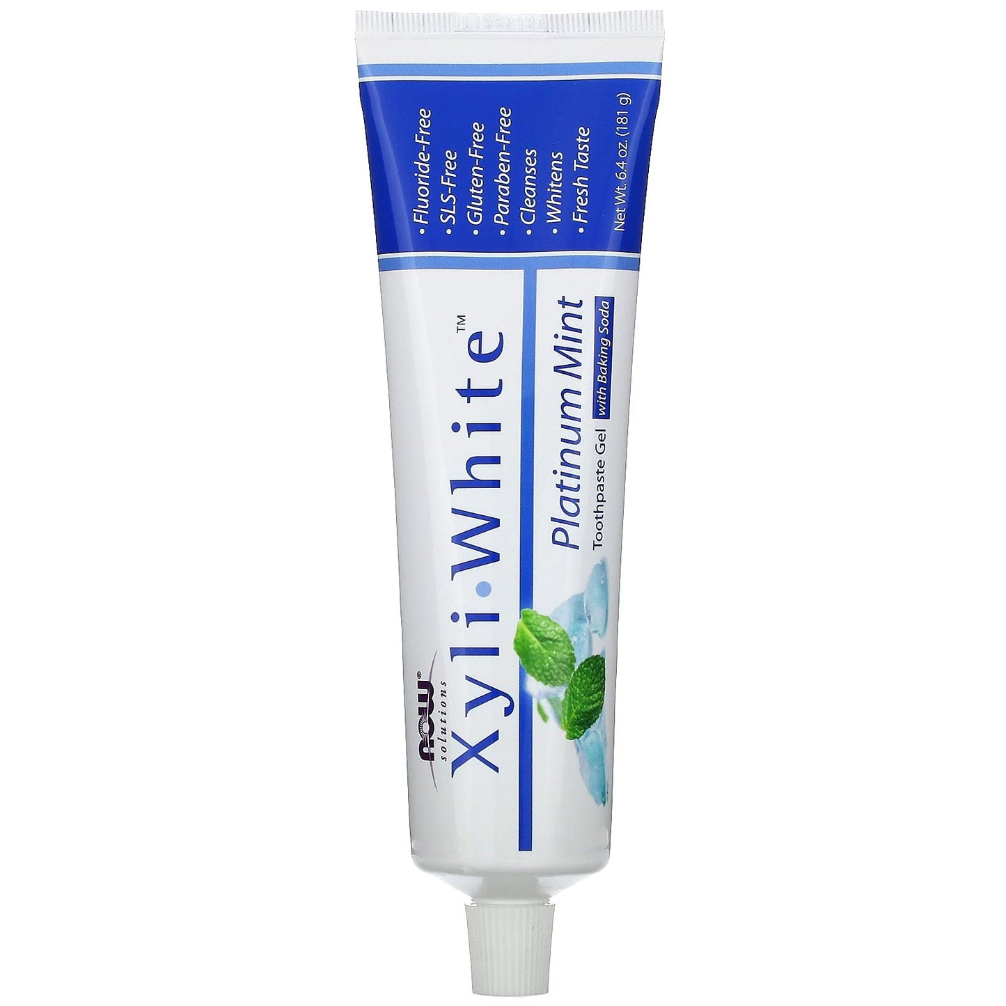 Now Foods Solutions, Xyliwhite™ Toothpaste Gel, Platinum Mint, Cleanses And Whitens, Fresh Taste, 6.4-Ounce