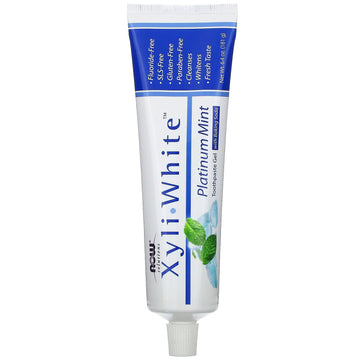 Now Foods Solutions, Xyliwhite™ Toothpaste Gel, Platinum Mint, Cleanses And Whitens, Fresh Taste, 6.4-Ounce