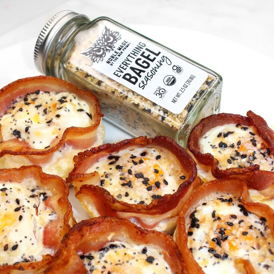 Noble Made Organic Everything Bagel Seasoning, Garlic, Onion, Sesame Blend, Keto, Gluten Free, Organic, Low Sodium, Popcorn Seas