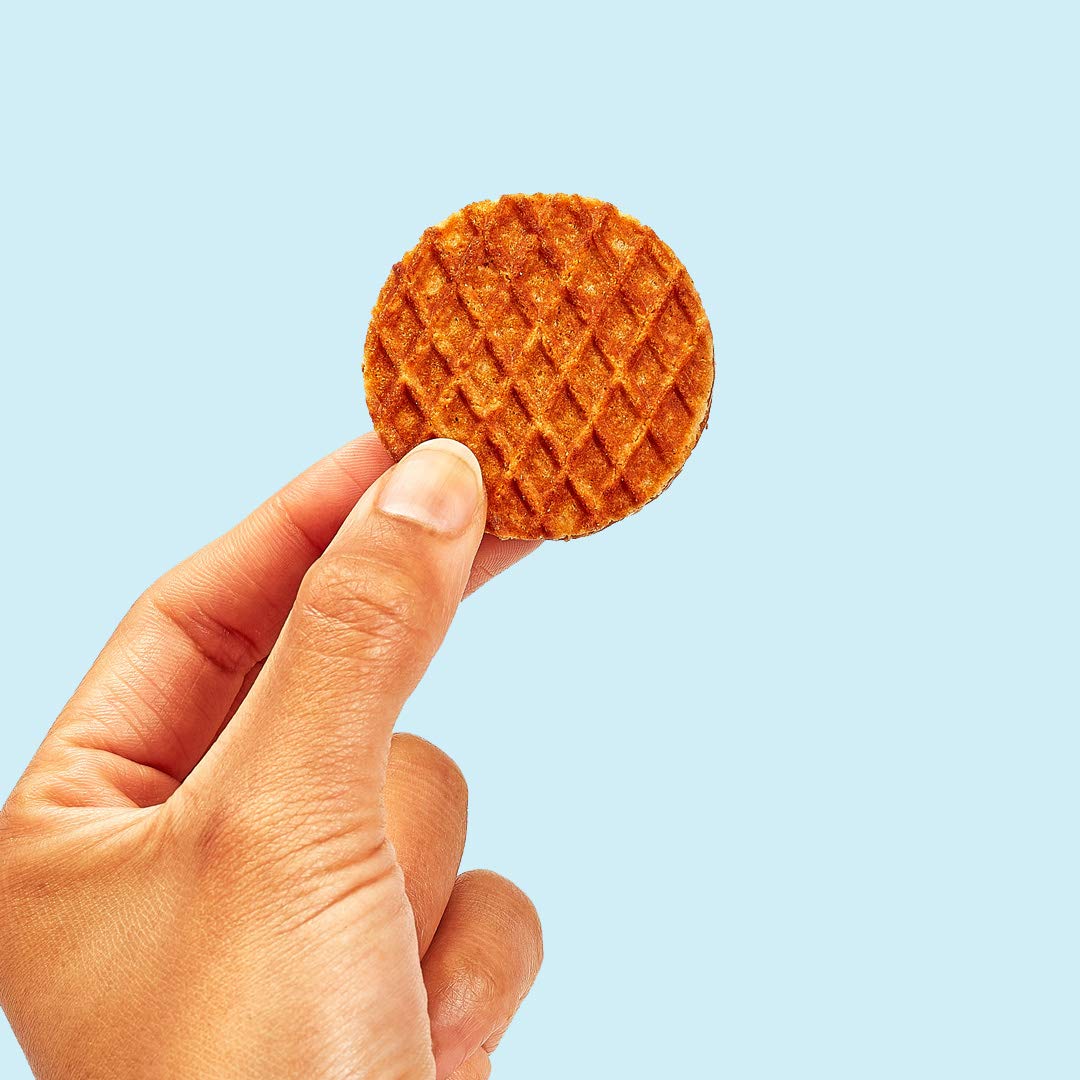 Rip Van Wafels Dutch Caramel & Vanilla Mini Stroopwafels - Low Carb Snacks (3G Net Carbs) - Non Gmo Snack - Keto Friendly - Offi