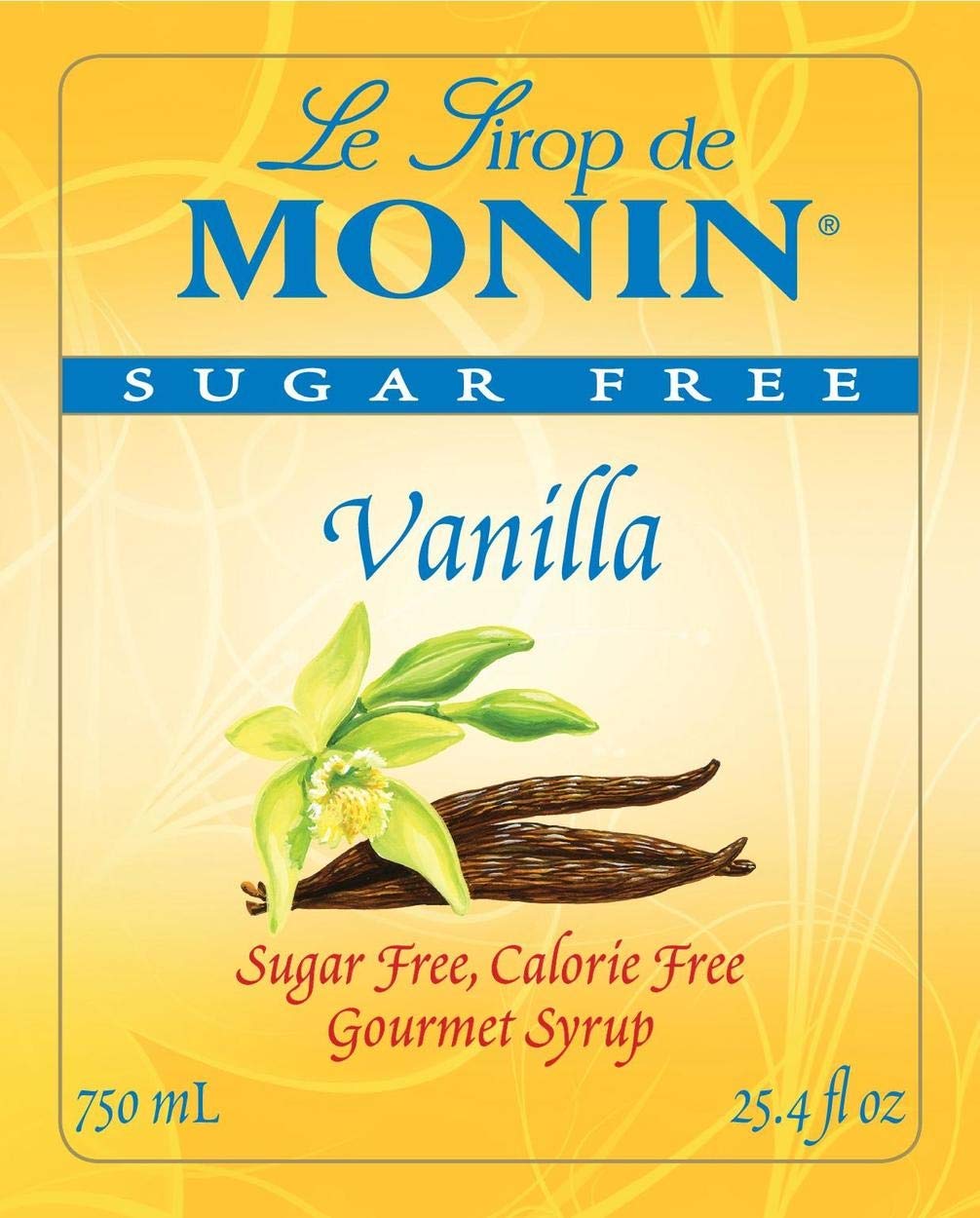 Monin Vanilla Syrup, Gluten-Free, Non-GMO, 750 ML