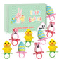 Easter Candy 3D Ring Pops - 18 Individually Wrapped Suckers Bulk Variety Pack - Candy for Easter Baskets - Egg Hunts