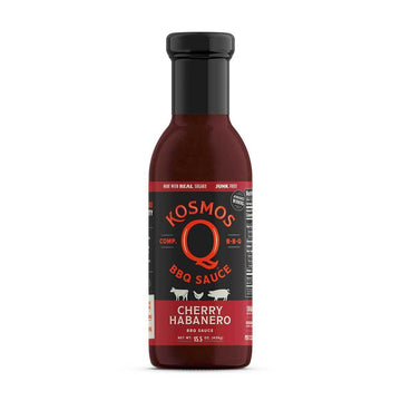 Kosmos Q Cherry Habanero BBQ Sauce - 15.5 Oz Bottle for BBQ & Marinades w/ Sweet and Spicy Flavor - Thick Barbecue Sauce for Ten