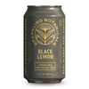 Rishi Tea Black Lemon Sparkling Botanicals Sparkling Water - Organic, Unsweetened, Zero Added Sugar, Caffeinated, Craft-Brewed F