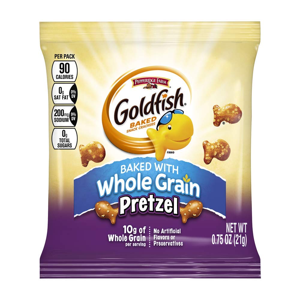 Pepperidge Farm Goldfish Whole Grain Snack Crackers, Pretzel, 0.75 Oz, Pack Of 300