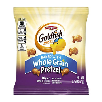 Pepperidge Farm Goldfish Whole Grain Snack Crackers, Pretzel, 0.75 Oz, Pack Of 300
