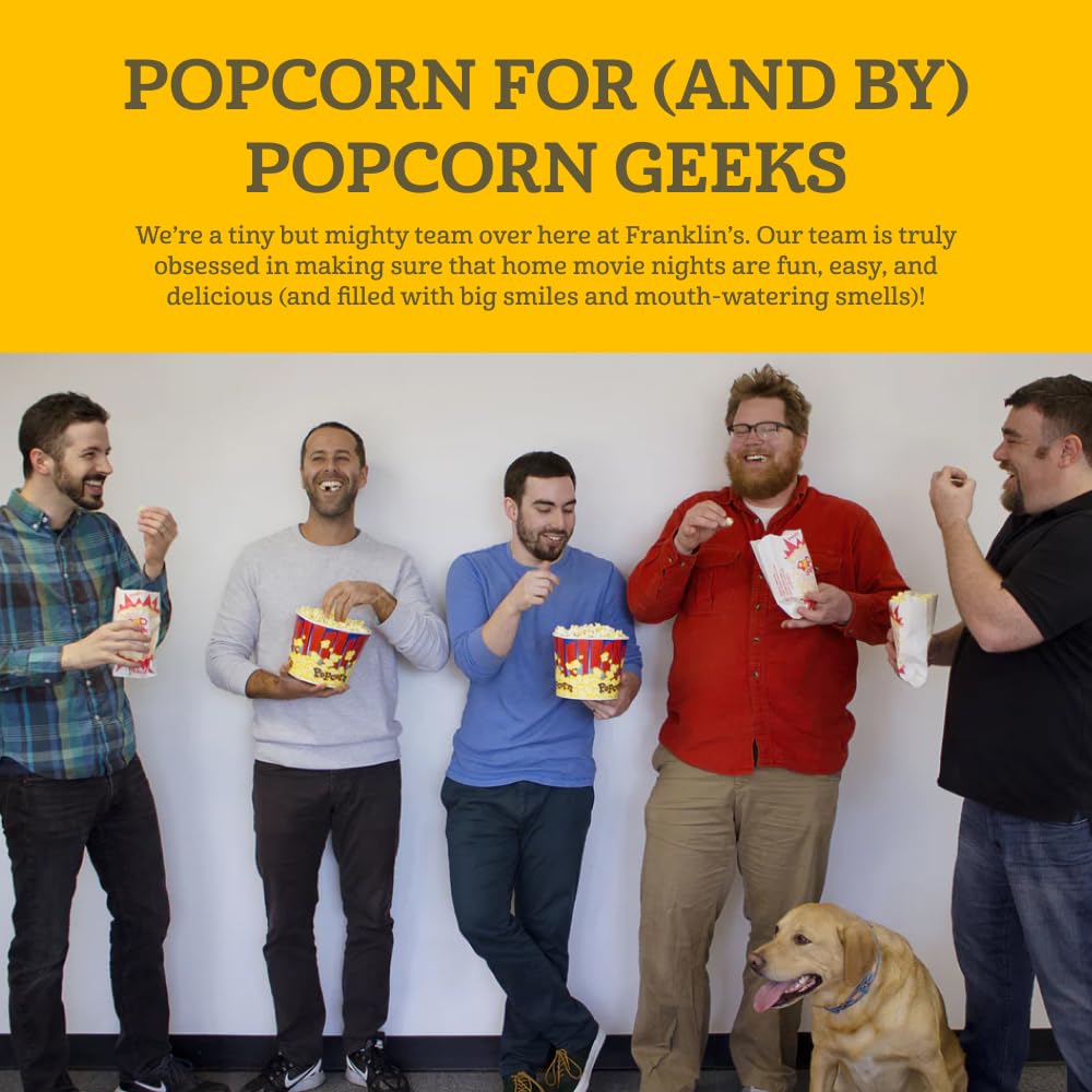 Franklins Gourmet Popcorn Organic Popcorn Kernels for Popping - 28oz Tub Pack of 2 - Made in USA, Non-GMO & All-Natural - Old Fa