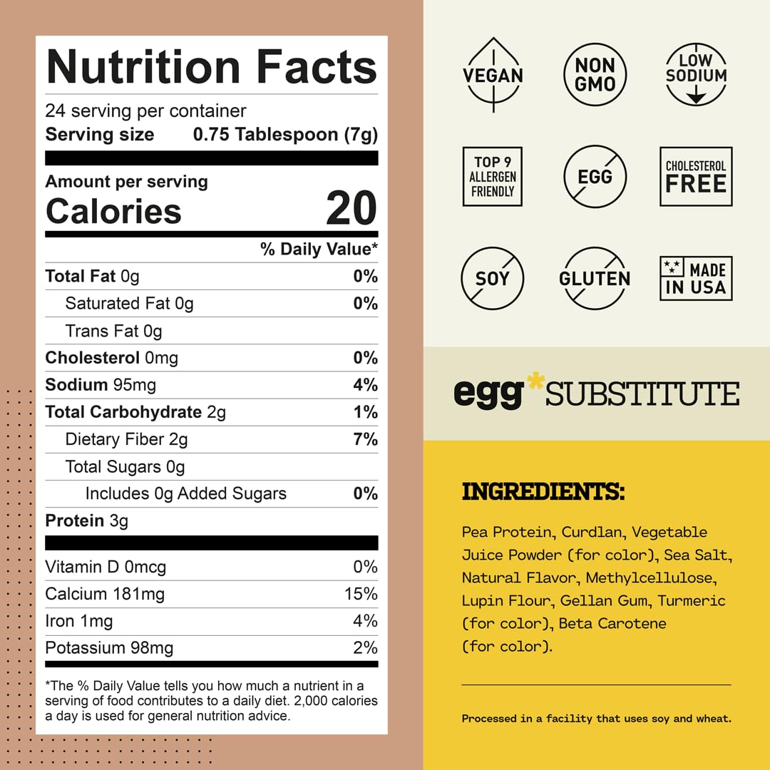 AcreMade Plant-Based Egg Substitute, Vegan, Gluten-Free, 5.6 oz Dry Powder Natural Egg Replacer