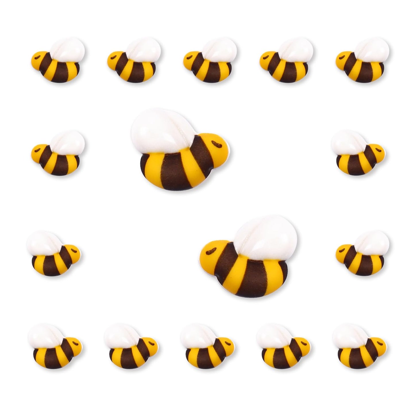 Edible Bee for Cake Decorating, 16pcs Bee Sprinkles, Royal Icing Bee for Cake, Cupcake, Macaron, and Waffles, Perfect for Bee Th
