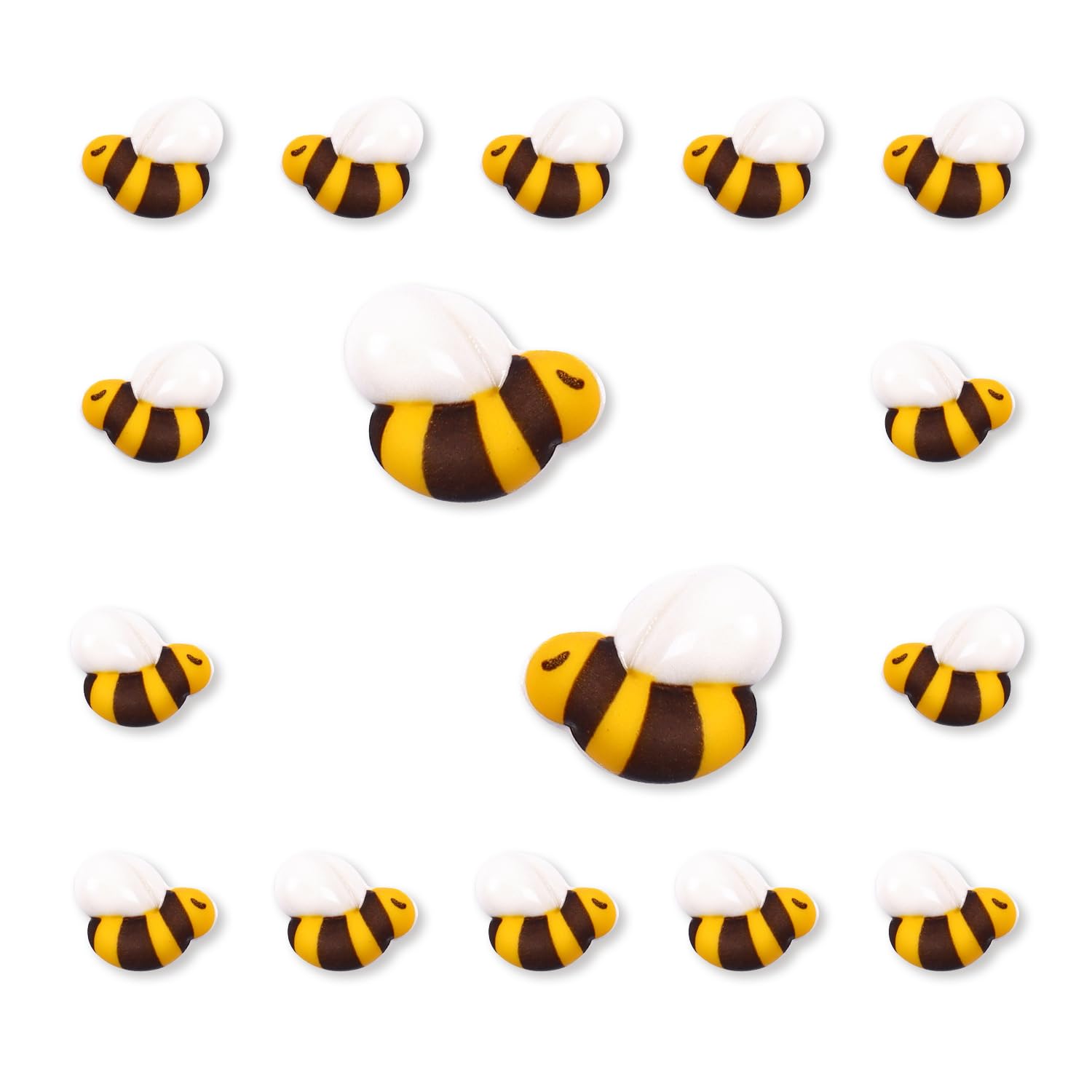Edible Bee for Cake Decorating, 16pcs Bee Sprinkles, Royal Icing Bee for Cake, Cupcake, Macaron, and Waffles, Perfect for Bee Th