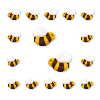 Edible Bee for Cake Decorating, 16pcs Bee Sprinkles, Royal Icing Bee for Cake, Cupcake, Macaron, and Waffles, Perfect for Bee Th