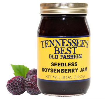 Tennessee's Best Old Fashioned Seedless Boysenberry Jam | Handcrafted With Simple Ingredients | Small Batch Made | 18 oz Reseala