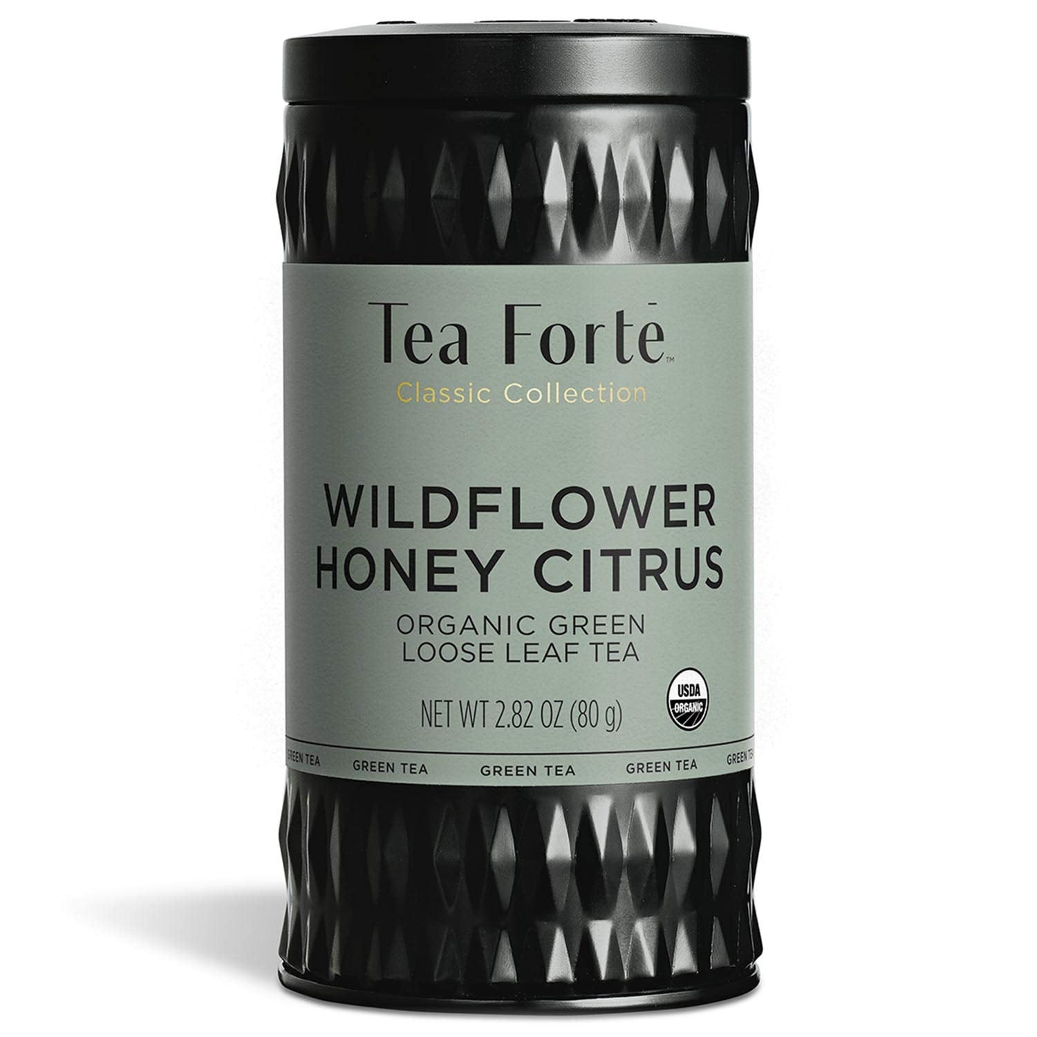 Tea Forte Wildflower Honey Citrus Organic Green Tea, Makes 35-50 Cups, 2.82 Ounce Loose Leaf Tea Canister