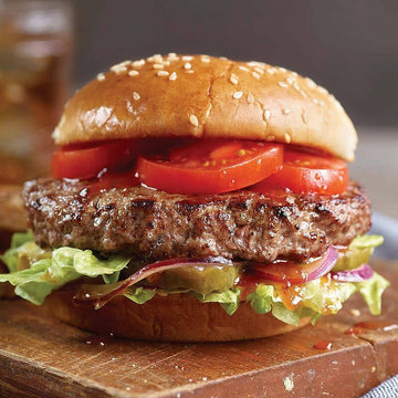 Premium Classic Beef Steak Burgers, 16 Count, 4.5 Oz Each - Vacuum Sealed Restaurant-Quality Beef And Cooking Instructions From