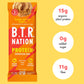 B.T.R. Vegan Keto Protein Bars - Peanut Butter Crunch - 12 Pack - Low Carb, Gluten-Free, High Fiber