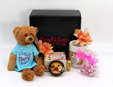 Gift Basket Village - Breast Cancer Care Package: Support & Comfort Gift Set With Mints, Chapstick, Decorative Box, Candies, Plu