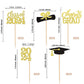 40 Pieces 2024 Graduation Theme Paper Cupcake Decoration Flash Grade 2024 Graduation Hat Certificate Paper Cupcake Selection 202