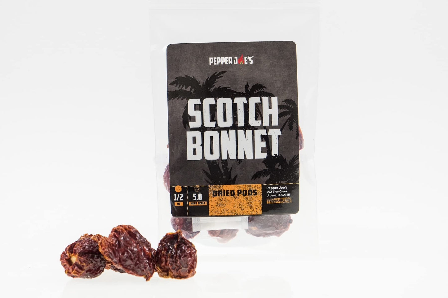 Pepper Joes Dried Scotch Bonnet Peppers - 1/2oz Dehydrated Hot Pepper Pods - 2 Pack