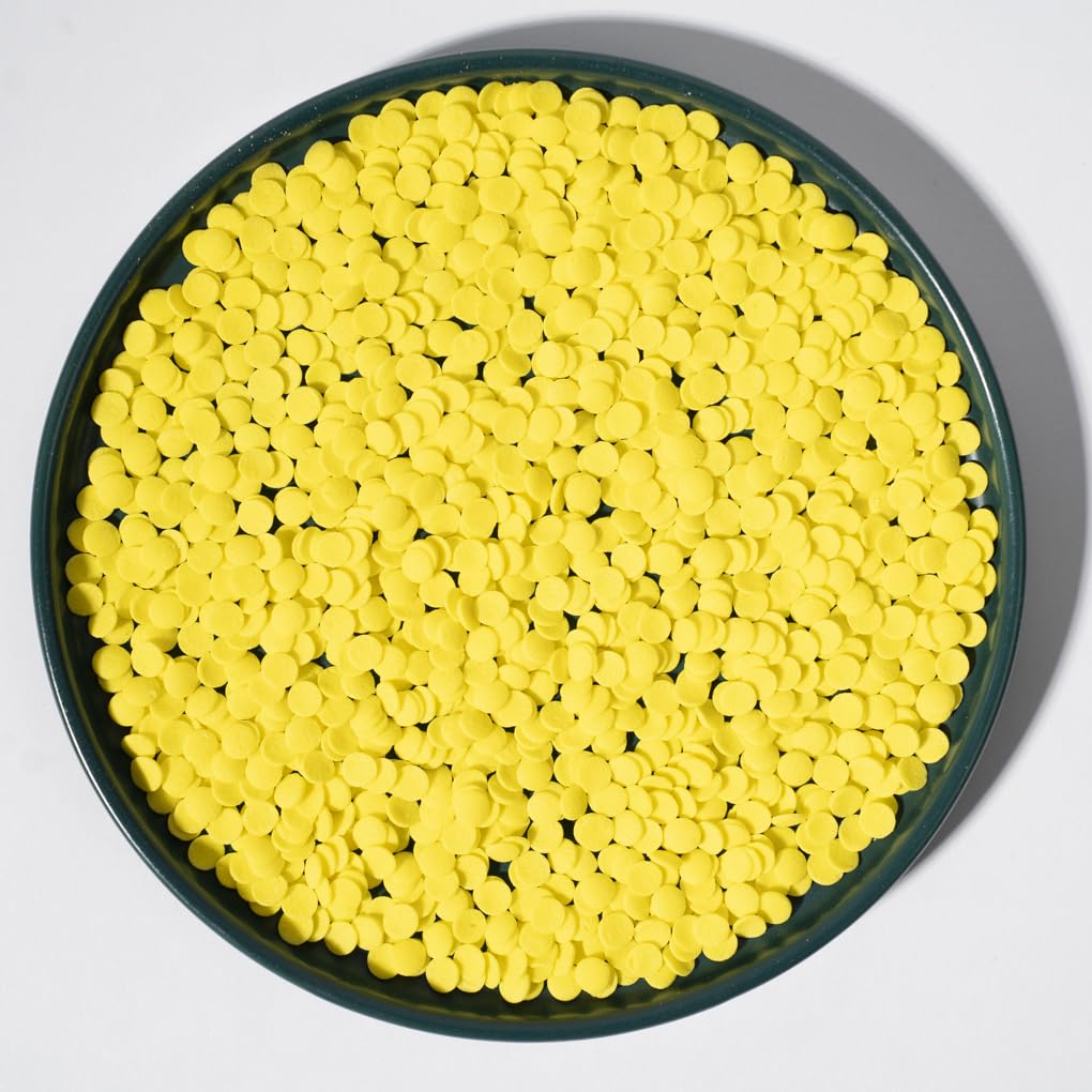 NIPEOR Rainbow Sprinkles Yellow Confetti Sprinkles 3.53oz/100gEdible Sprinkle Topping Confetti Sprinkles, Round Sprinkles for Ca