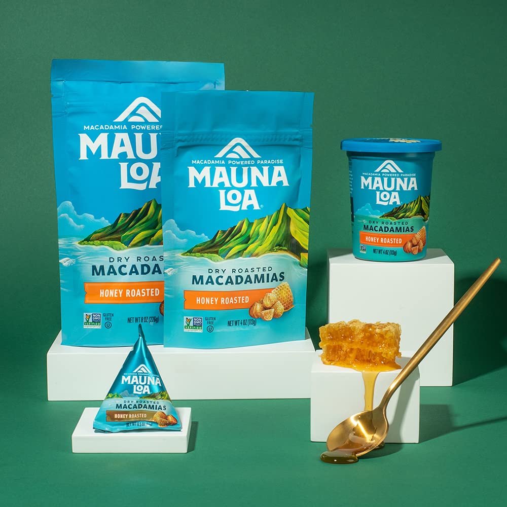 Roasted Macadamia Nuts, Honey Roasted Salted Flavor, .5 Oz Pouches (Pack Of 24)