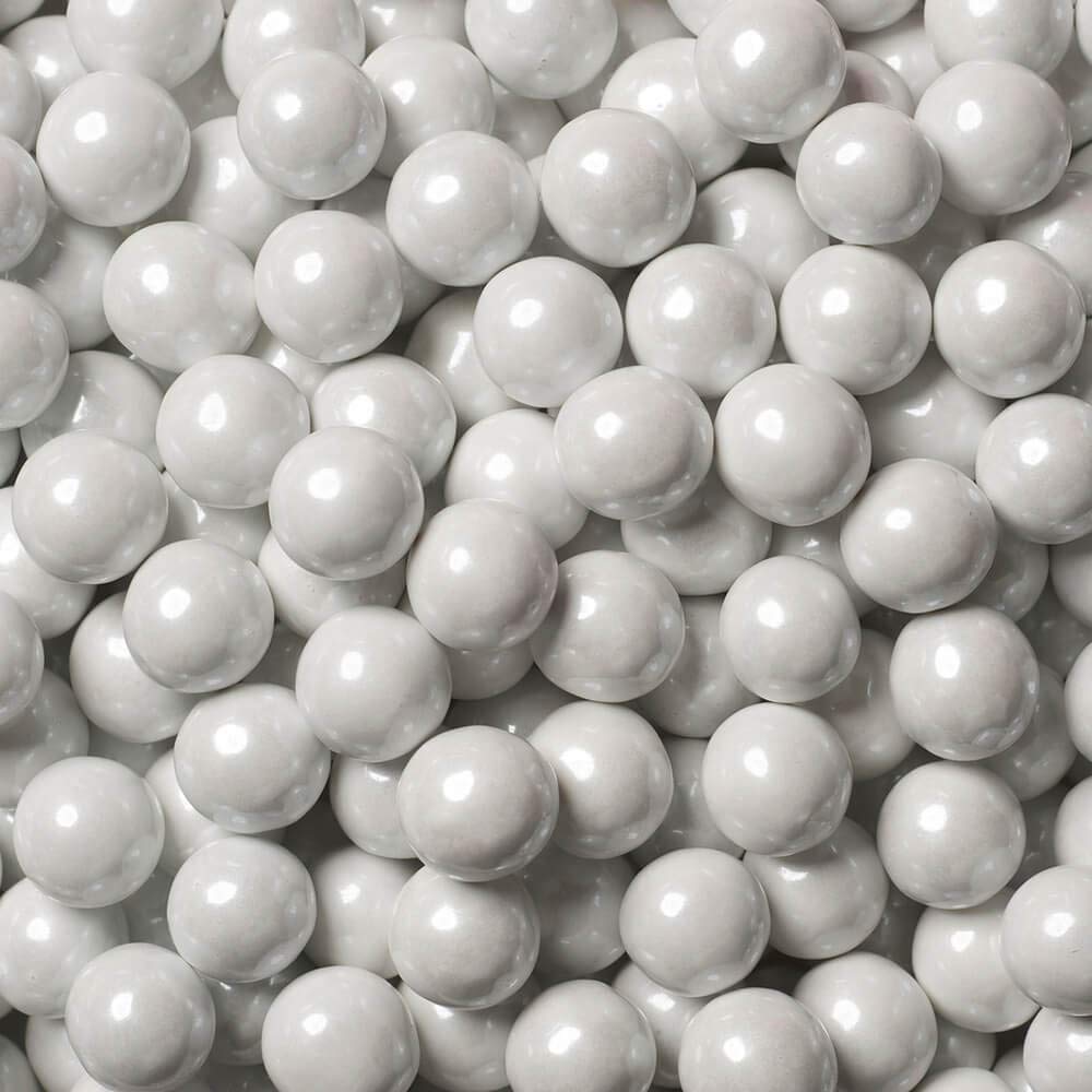 Color It Candy Shimmer White Sixlets 2 Lb Bag - Perfect For Table Centerpieces, Weddings, Birthdays, Candy Buffets, & Party Favo